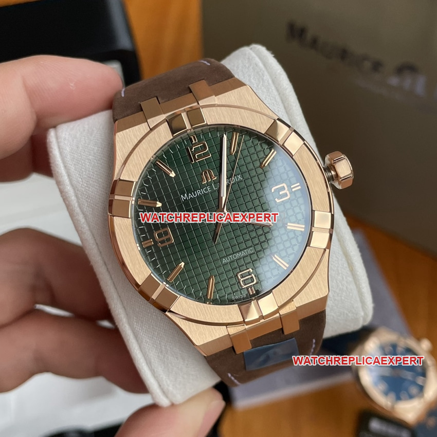 Amy top-tier blue dial and green dialbronzeleather strap model AI6008 front live photo