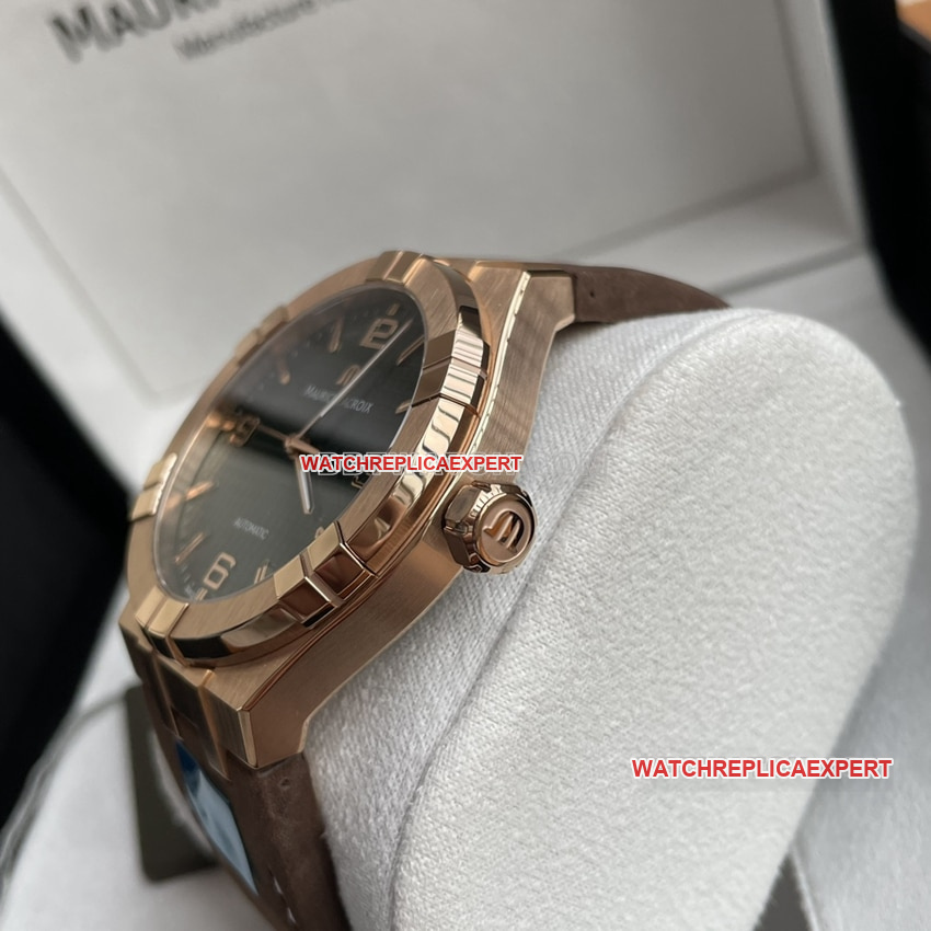 Amy top-tier blue dial and green dialbronzeleather strap model AI6008side live photo