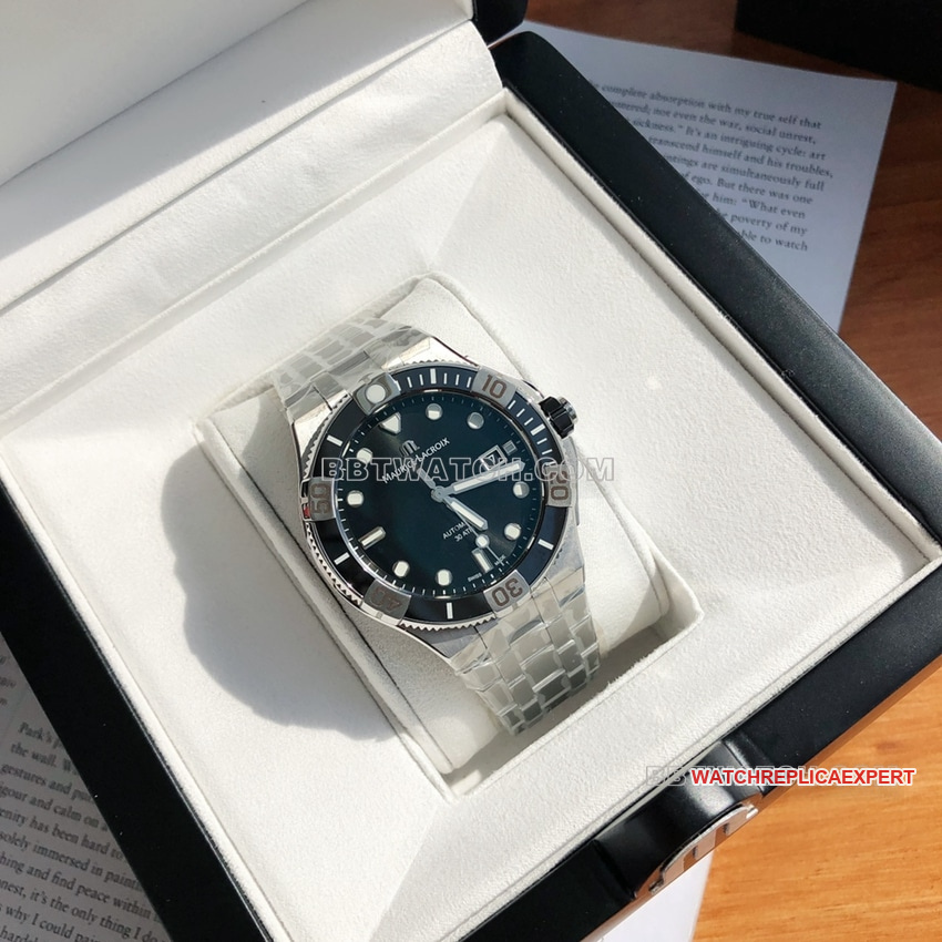 Maurice Lacroix top-tier 1:1super cloneblack dialsteel bracelet model AI6058front live photo