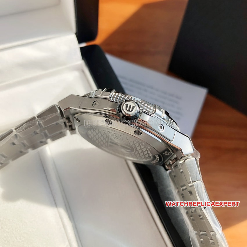 Maurice Lacroix top-tier super cloneblack dialsteel bracelet model AI6058side live photo