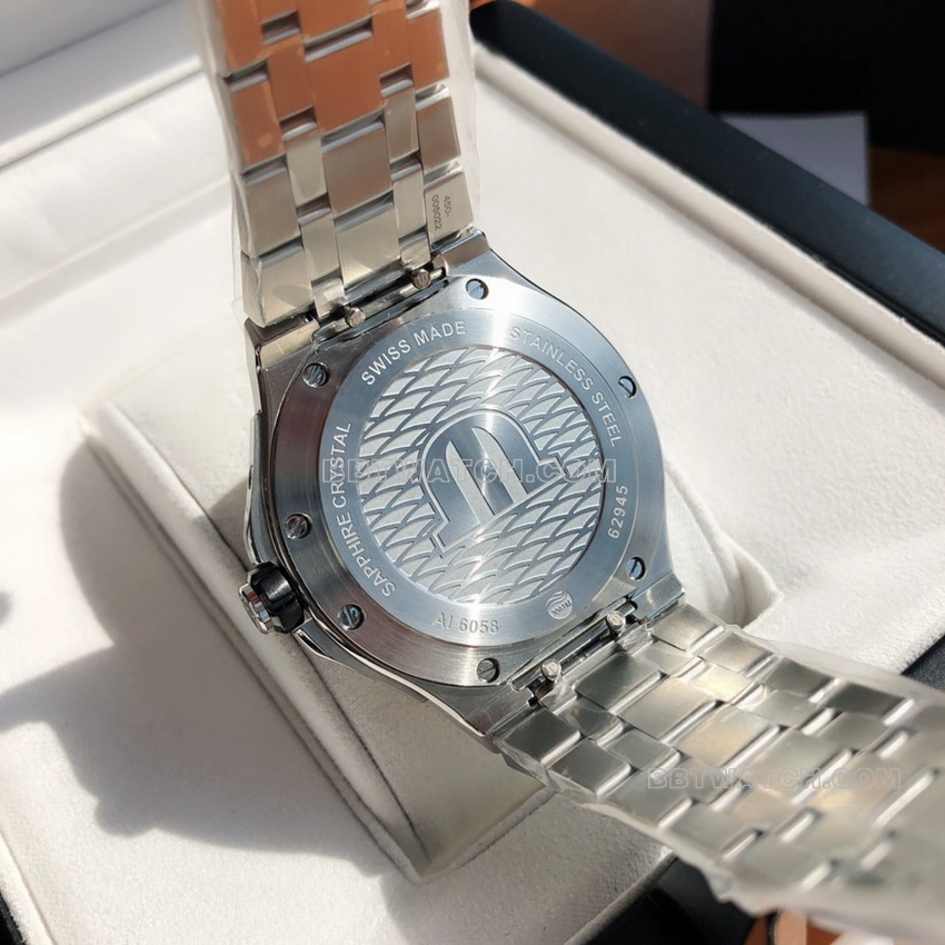 Maurice Lacroix top-tier 1:1super cloneblack dialsteel bracelet model AI6058caseback live photo