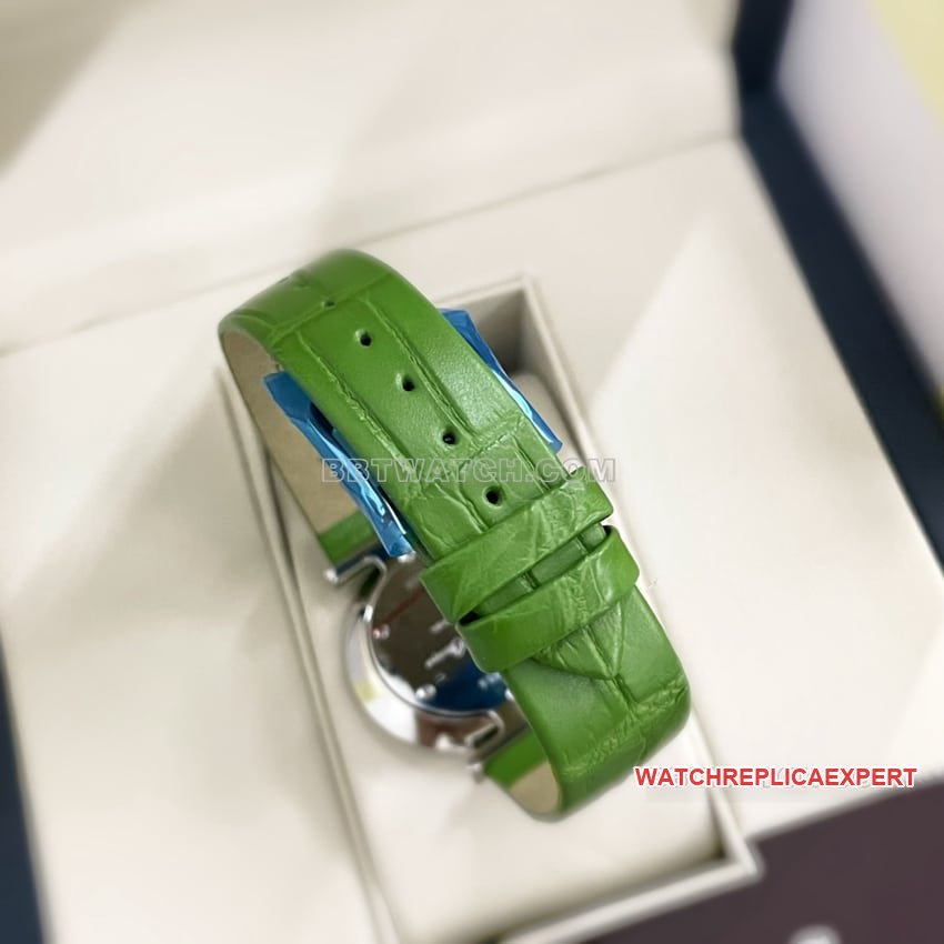 Longines elegant super clonegreen dialdiamond bezelleather strap model L4.523.0.60.2braceletlive photos
