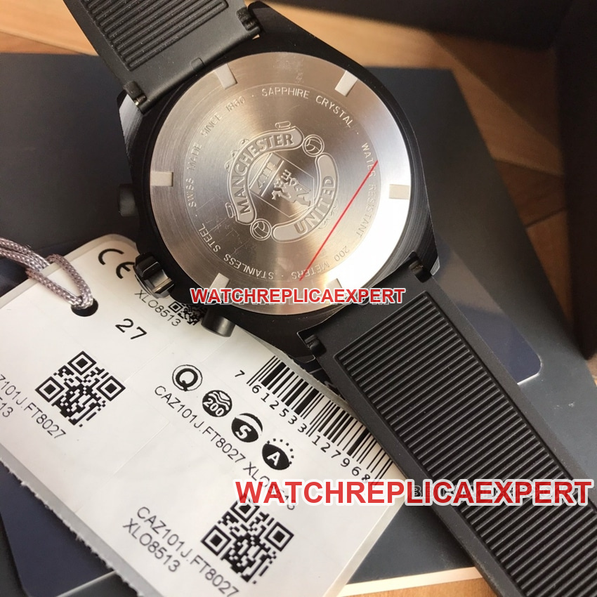 TAG Heuer F1top-tier 1:1high-quality replicablack dial Manchester United CAZ101Jcaseback live photo