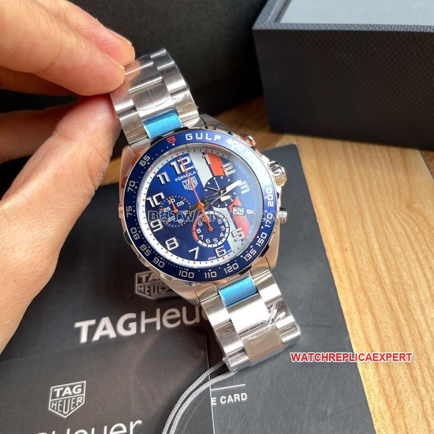 TAG Heuer F1top-tier 1:1super cloneblue dialsteel bracelet CAZ101front live photo