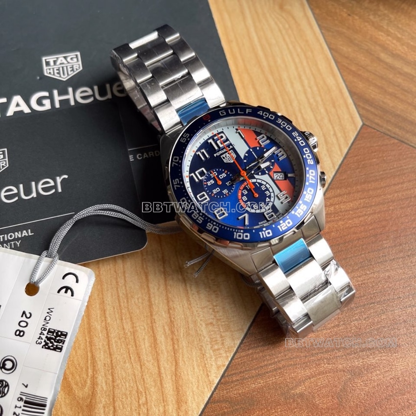 TAG Heuer F1top-tier 1:1super cloneblue dialsteel bracelet CAZ101front live photo