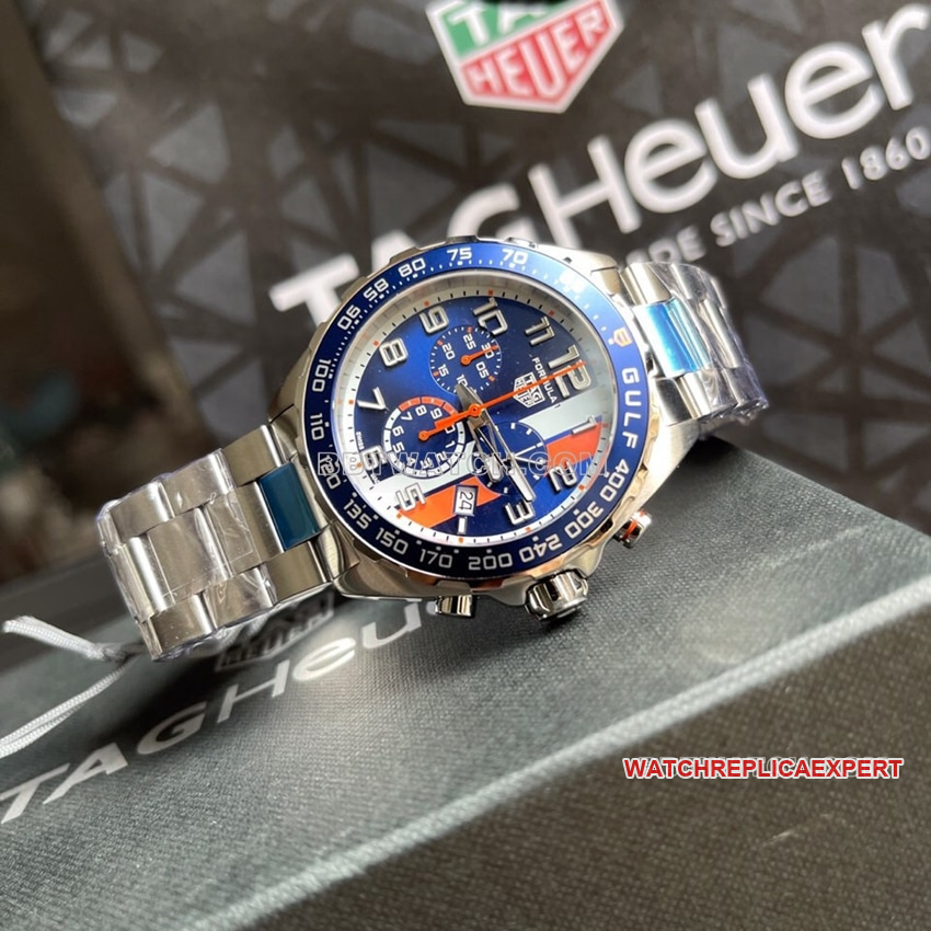 TAG Heuer F1top-tier 1:1super cloneblue dialsteel bracelet CAZ101front live photo