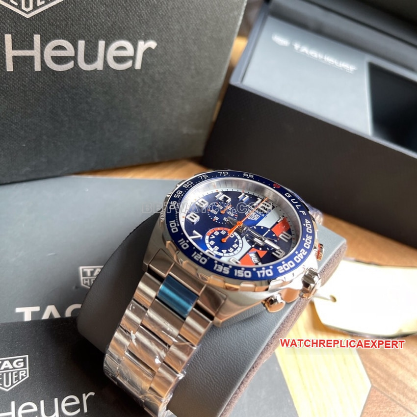 TAG Heuer F1top-tier 1:1super cloneblue dialsteel bracelet model CAZ101side live photo