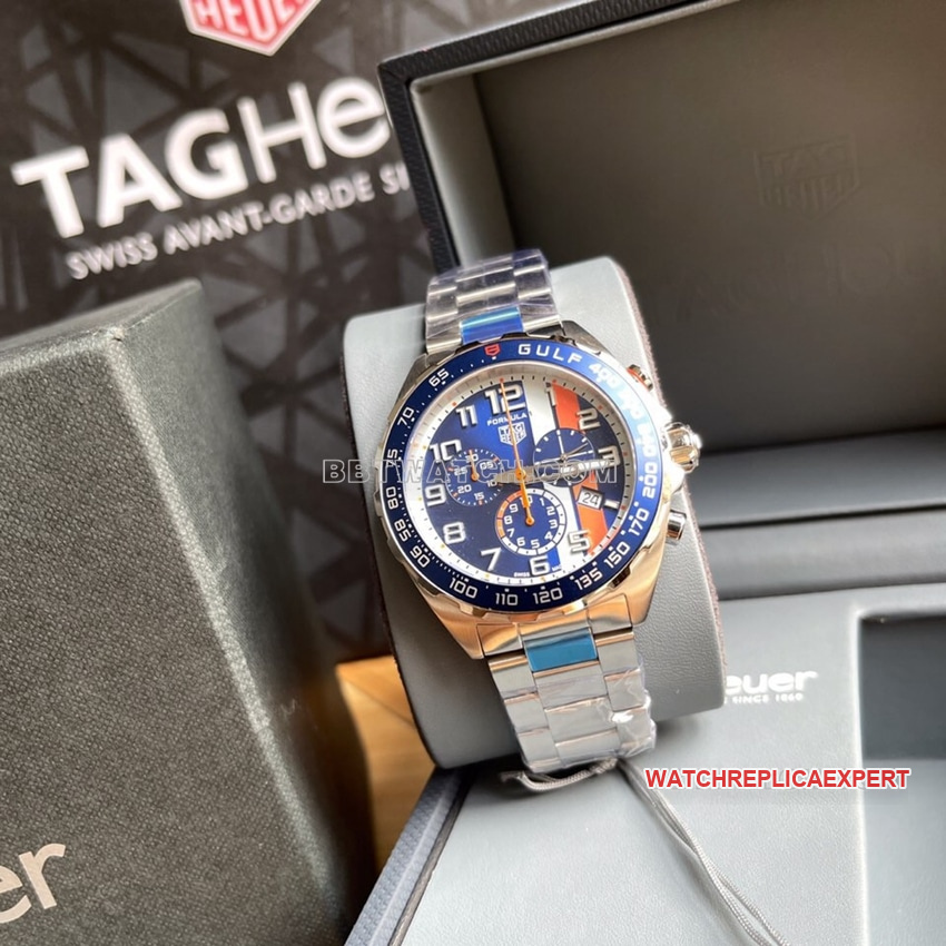 TAG Heuer F1top-tier 1:1super cloneblue dialsteel bracelet CAZ101front live photo