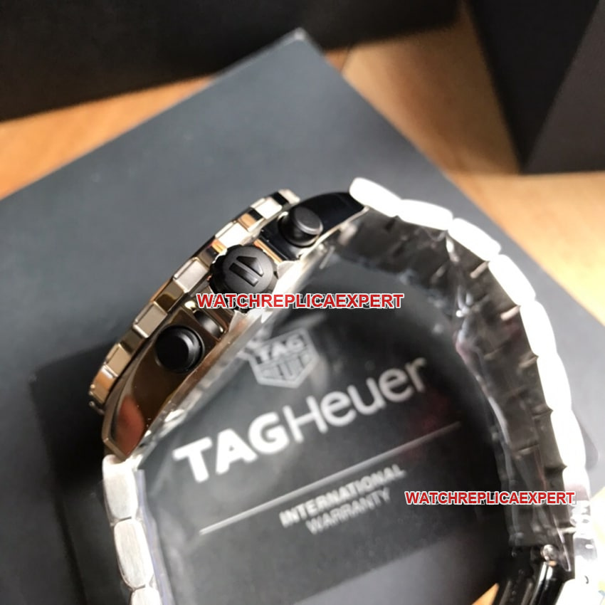 Tag Heuer F1top-tier gray plate chronographsteel bracelet model CAZ101AHside live photo