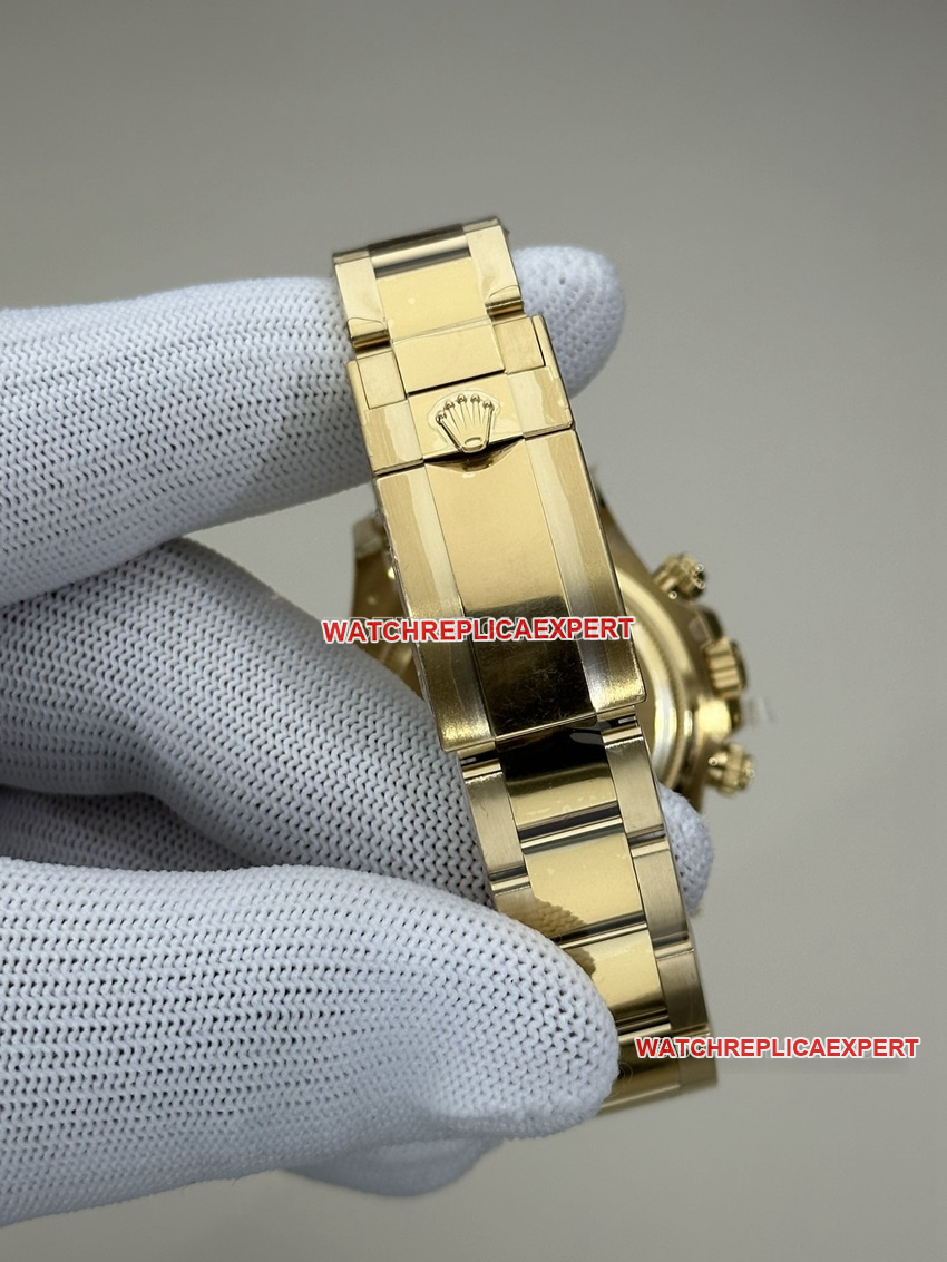 Clean FactoryRolexDaytona1:1top-tier replicawhite dial all gold steel bracelet model 126508braceletlive photos