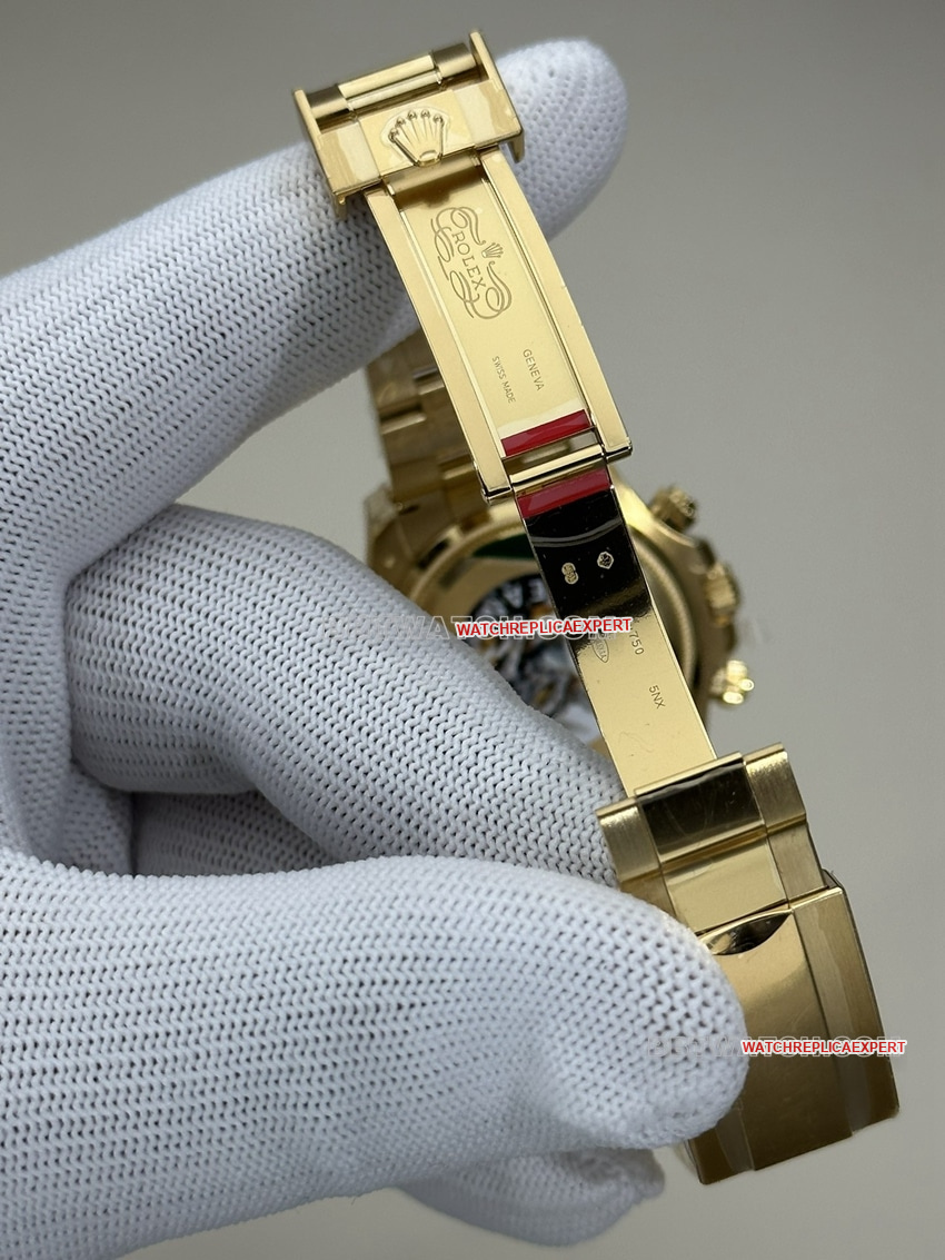 Clean FactoryRolexDaytona1:1top-tier replicawhite dial all gold steel bracelet model 126508clasplive photos
