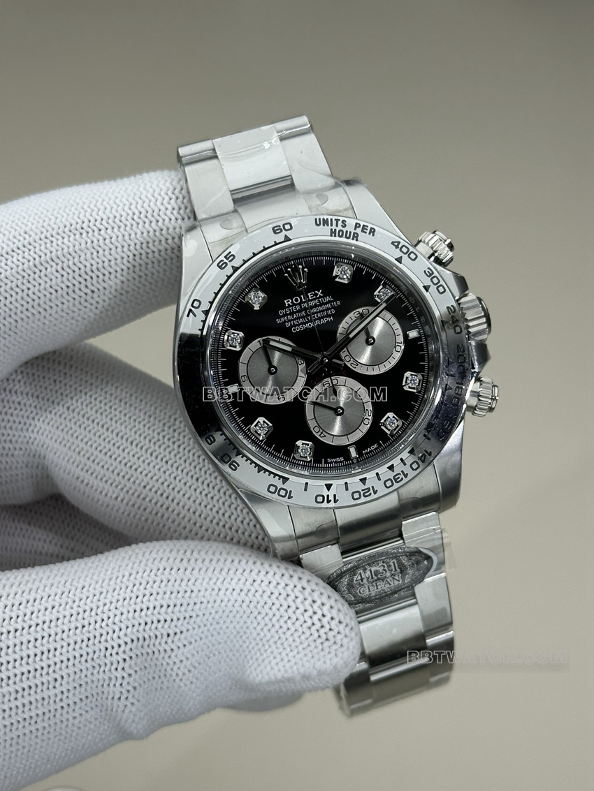 Clean FactoryRolexDaytonatop-tier 1:1high-quality replicablack dialsteel bracelet model 116509front live photo
