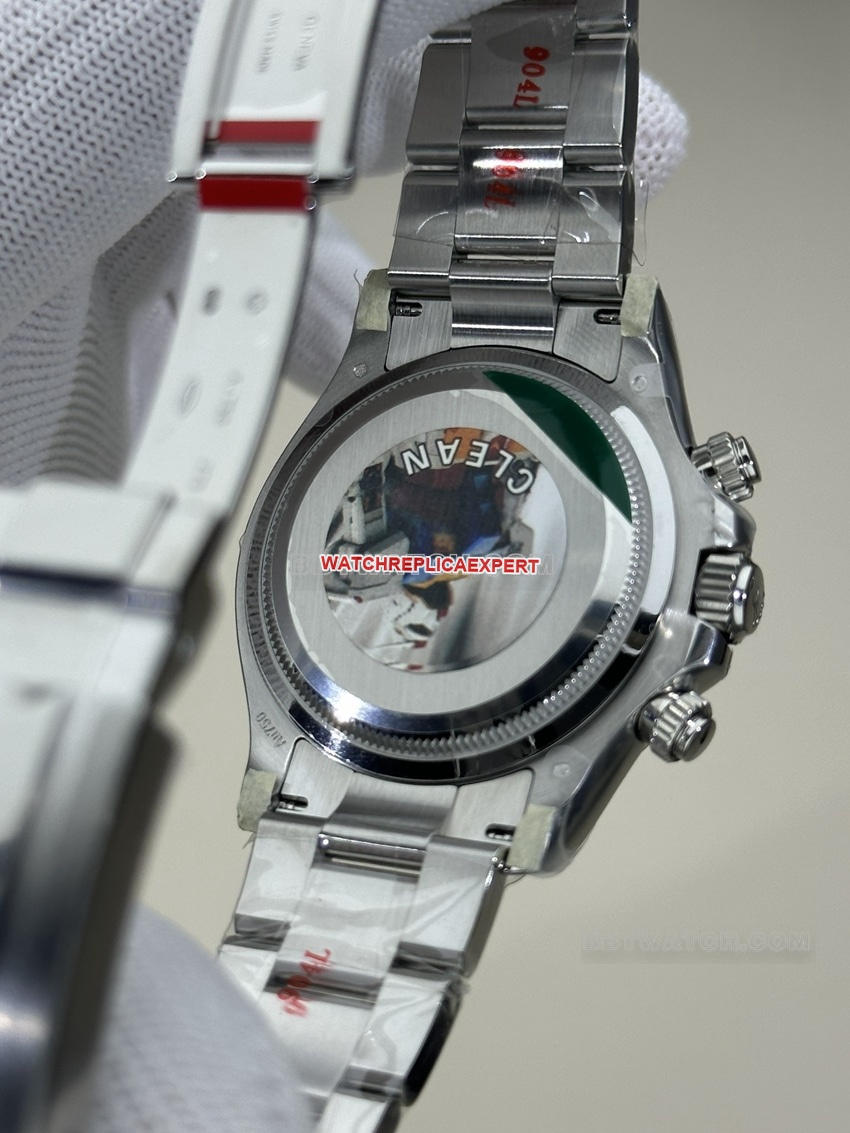 Clean FactoryRolexDaytonatop-tier 1:1high-quality replicablack dialsteel bracelet model 116509caseback live photo