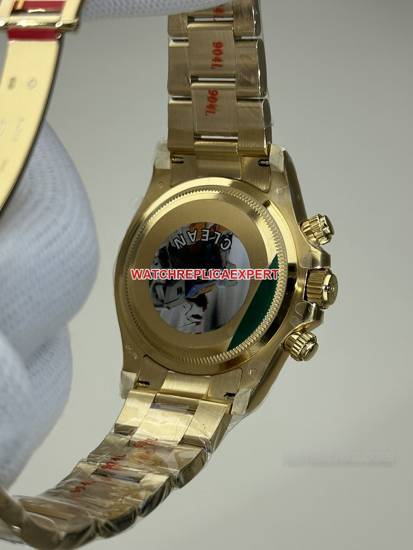 Clean FactoryRolexDaytonatop-tier 1:1super cloneblack dial all gold steel bracelet model 126508caseback live photo