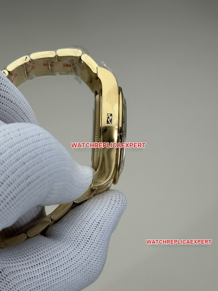 Clean FactoryRolexDaytonatop-tier gold plate all gold steel bracelet model 126508side live photo