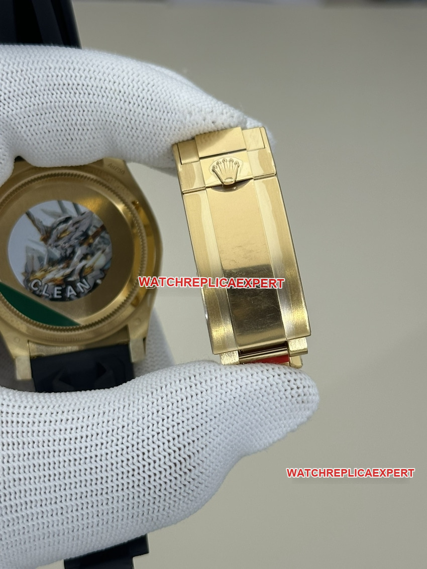 Clean FactoryRolexDaytona1:1super gold plate full gold rubber model 126518clasplive photos