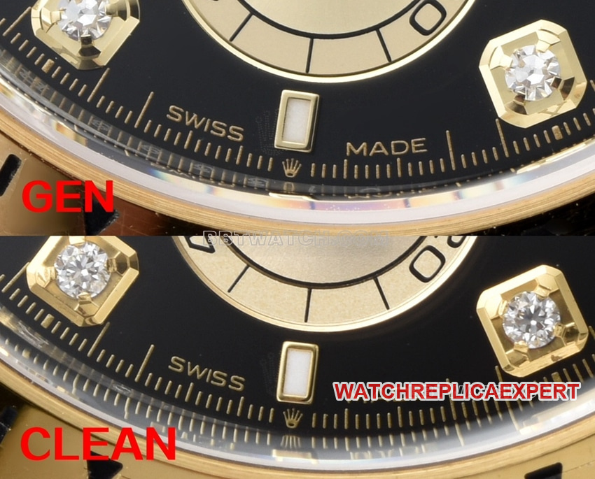 C Factory Rolex Top Watch Daytona Two-Tone Black Dial Diamond Hour Markers 126503 Genuine vs. Fake Comparison Review and Real Photo Shoot
