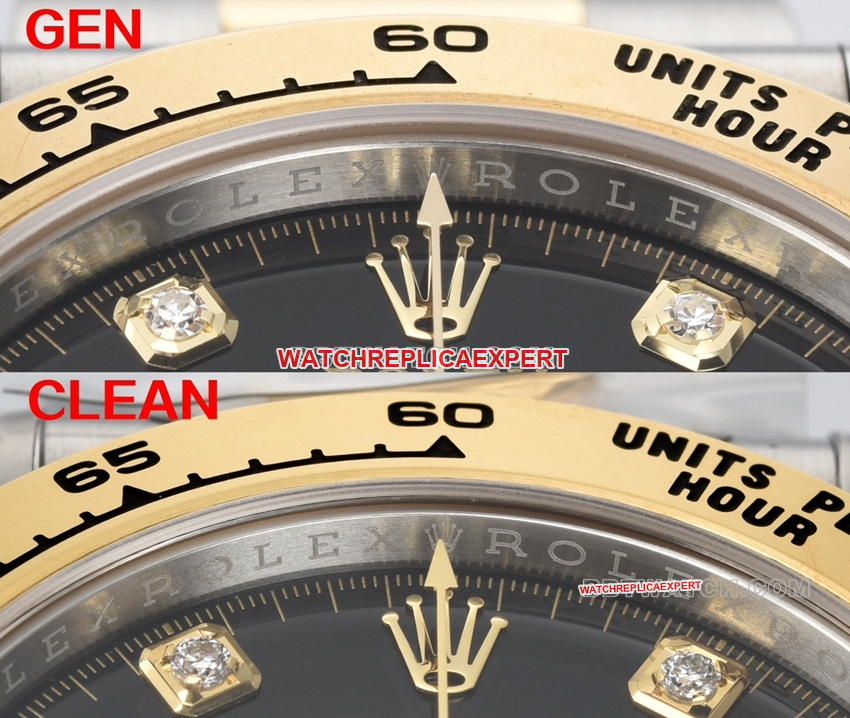 C Factory Rolex Top Watch Daytona Two-Tone Black Dial Diamond Hour Markers 126503 Genuine vs. Fake Comparison Review and Real Photo Shoot