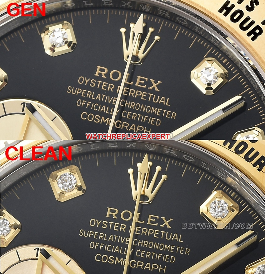 C Factory Rolex Top Watch Daytona Two-Tone Black Dial Diamond Hour Markers 126503 Genuine vs. Fake Comparison Review and Real Photo Shoot
