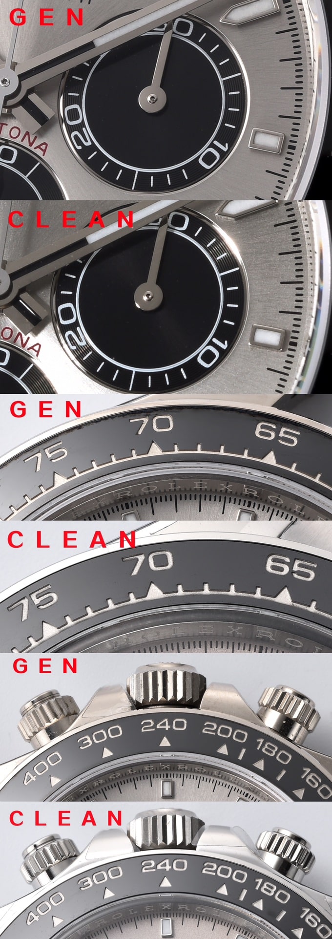 Factory C Rolextop-tier watch Daytona cement gray 126519 genuine and fake comparison evaluation appearance live photos