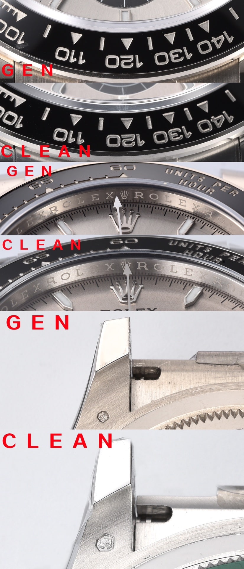 Factory C Rolextop-tier watch Daytona cement gray 126519 genuine and fake comparison evaluation appearance live photos