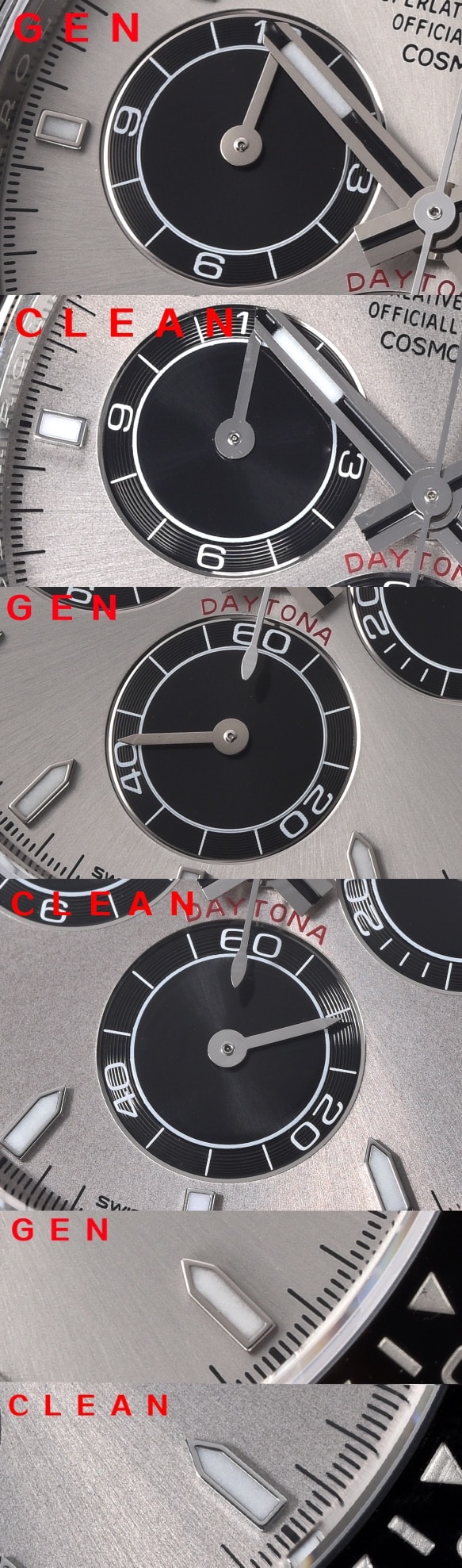Factory C Rolextop-tier watch Daytona cement gray 126519 genuine and fake comparison evaluation appearance live photos