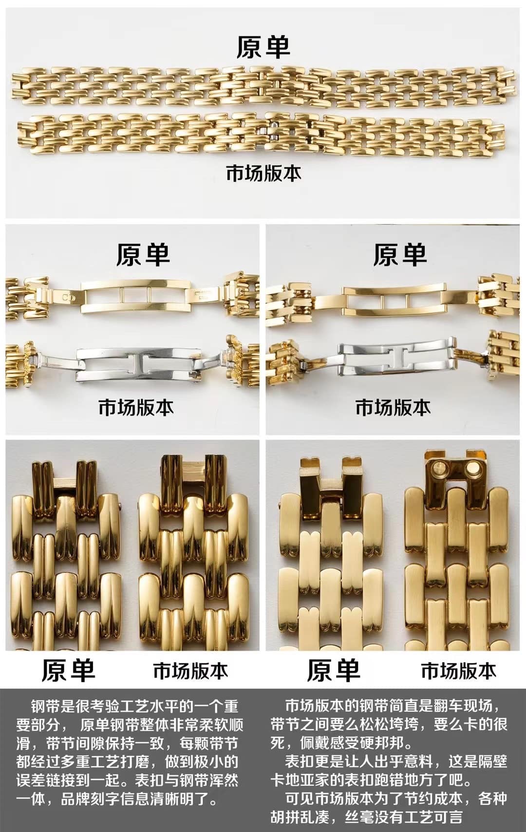 Original factory Dior top-tier watch Bagbeera vintage second-hand watch authenticity comparison evaluation appearance comparison chart
