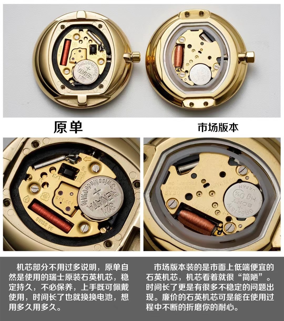 Original factory Dior top-tier watch Bagbeera vintage second-hand watch genuine and fake comparison evaluation movement comparison chart