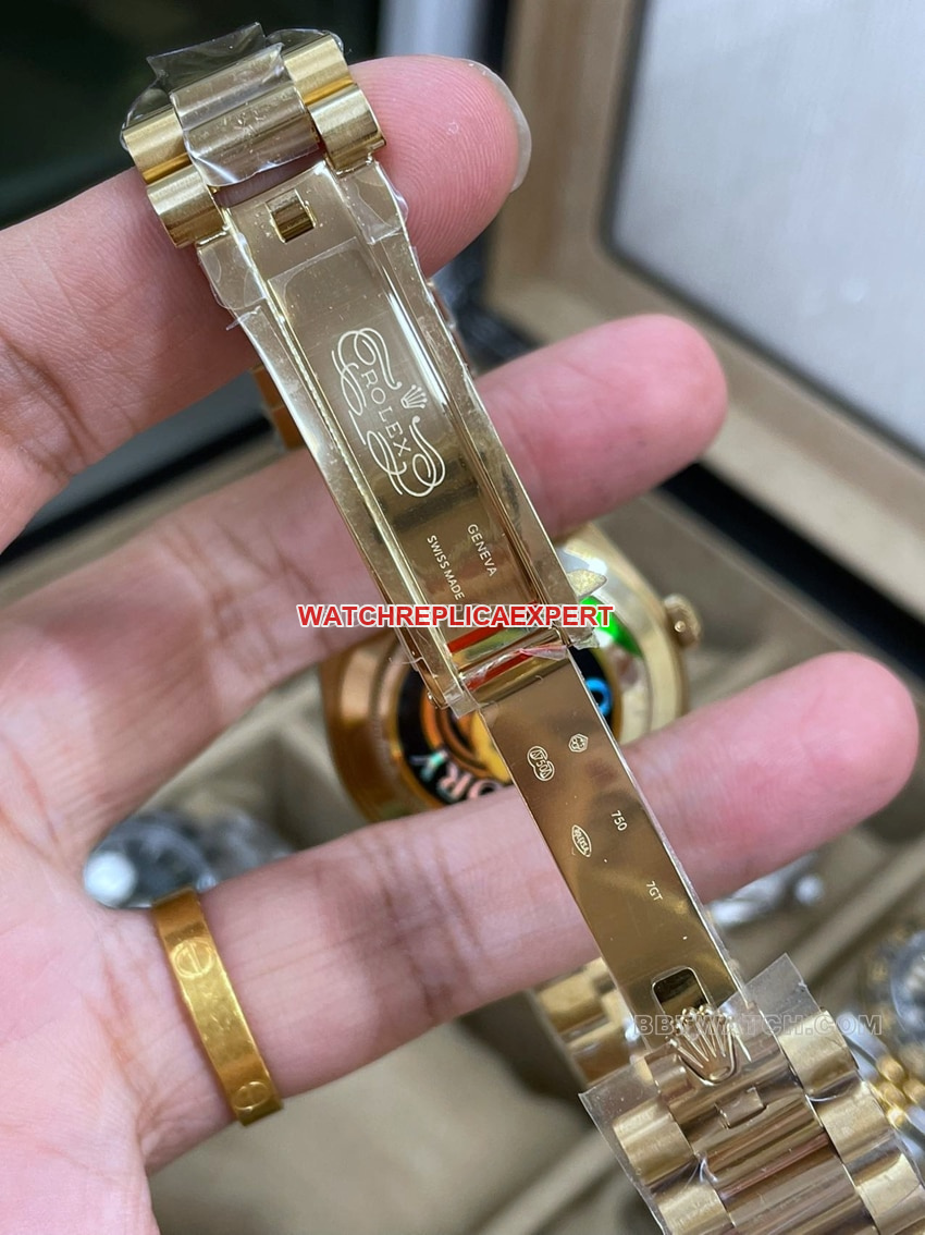 QF factory RolexDay-Date type 1:1top-tier smoked green m228238-0069clasplive photos