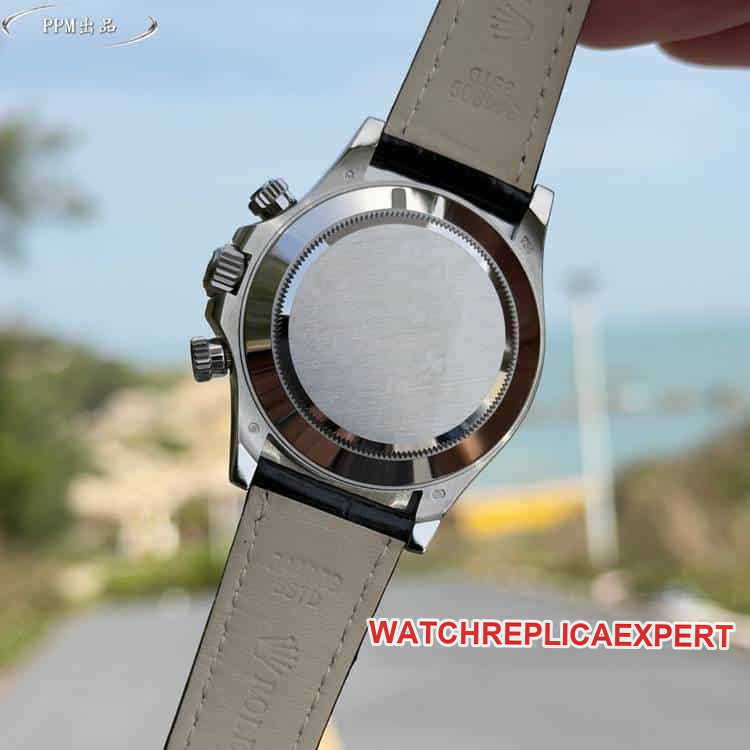 PPMRolexDaytona1:1super clonewhite dialdiamond bezel116519caseback live photo