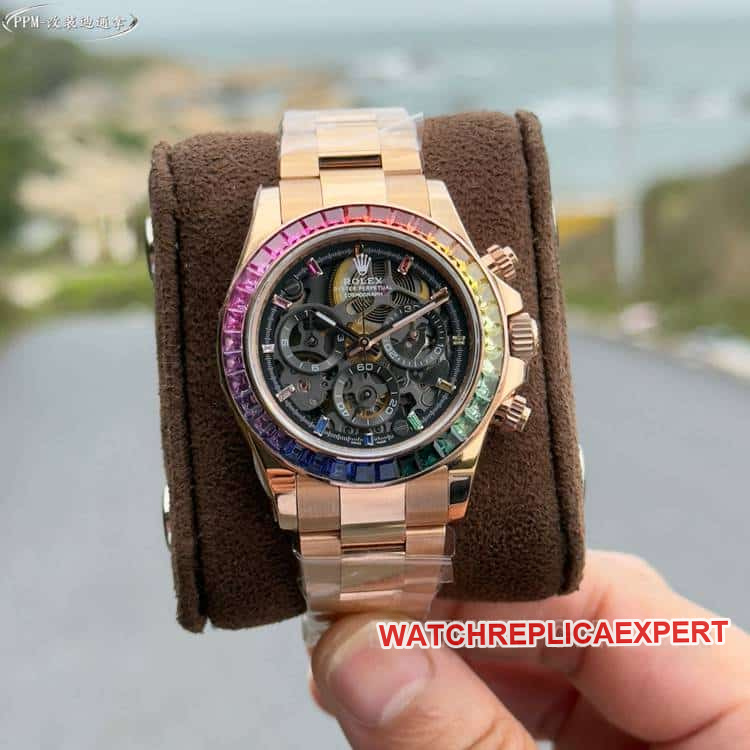 PPM Factory Rolex Daytona top-quality rainbow diamond bezel mechanical watch 116595