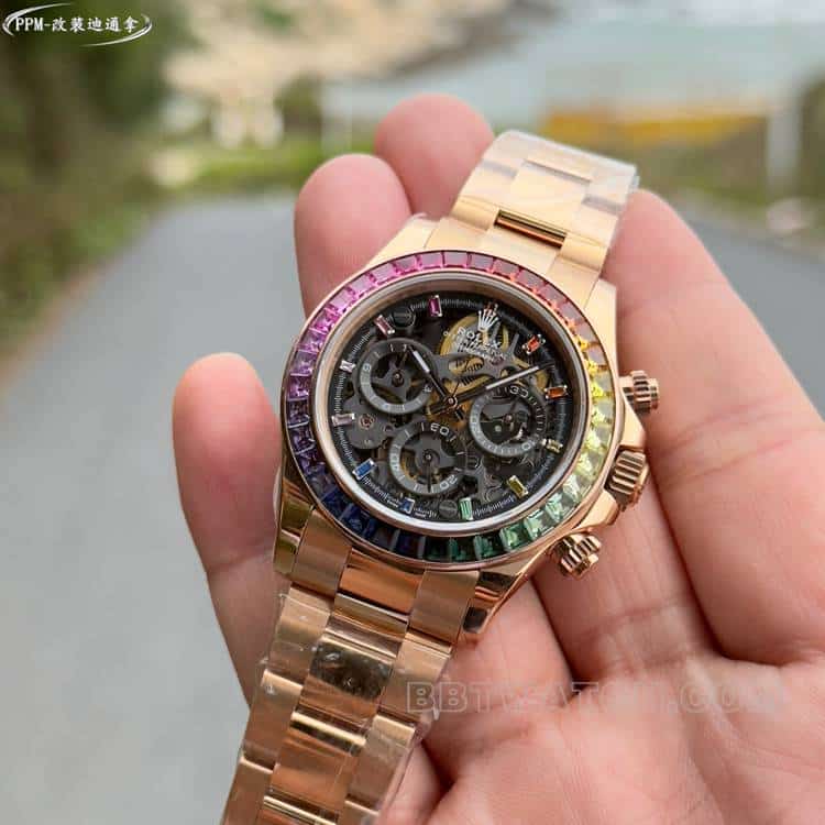 PPMRolexDaytonatop-tier 1:1high-quality Caihongdi 116595front live photo