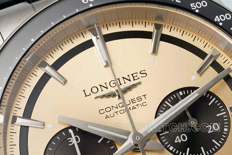 AF Longines Concas champagne dial rubber model L3.835.4.32.9front live photo