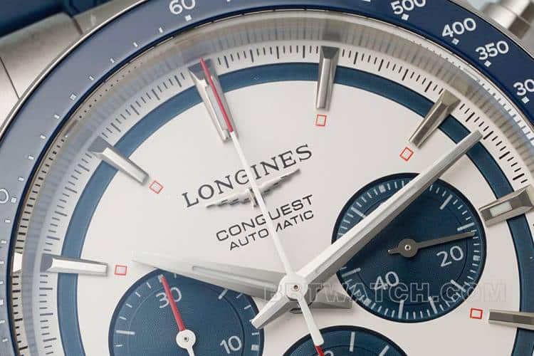 AFLongines Concast stop-tier 1:1high-quality silver gray dial rubber model L3.835.4.98.9front live photo