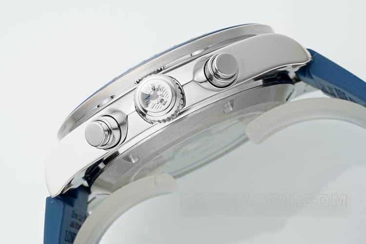 AFLongines Concast stop-tier 1:1high-quality silver gray dial rubber model L3.835.4.98.9side live photo