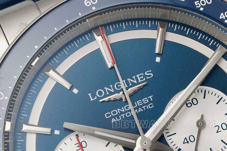 AFLongines Concast stop-tier 1:1super blue dial rubber style L3.835.4.91.2front live photo