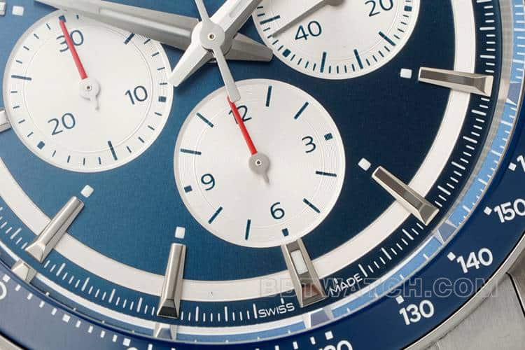 AFLongines Concast stop-tier 1:1super blue dial rubber style L3.835.4.91.2front live photo