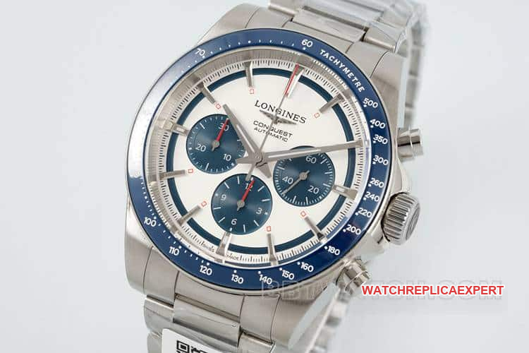 AFLongines Concas 1:1super silver dialsteel bracelet model L3.835.4.98.6front live photo