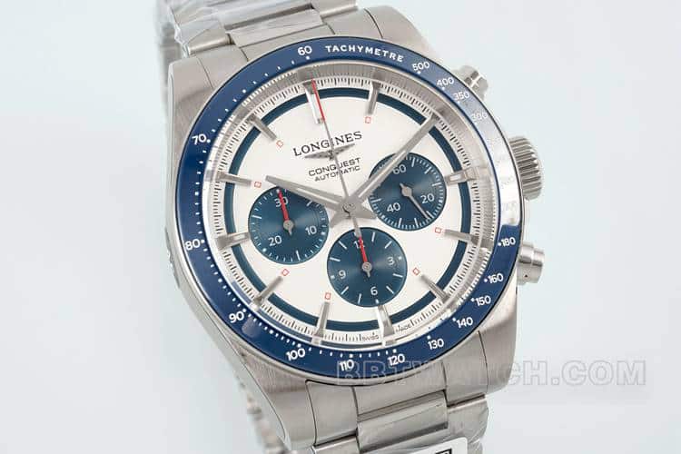 AFLongines Concas 1:1super silver dialsteel bracelet model L3.835.4.98.6front live photo