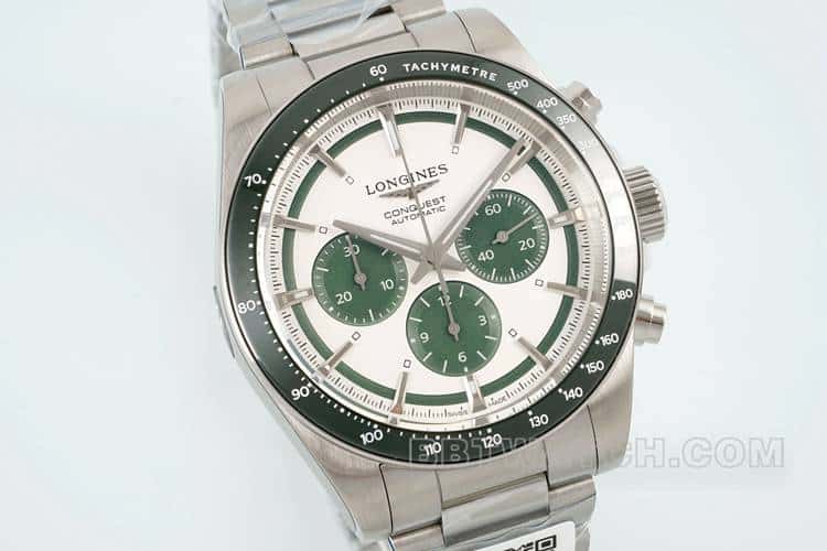 AFLongines Concas 1:1super silver dialsteel bracelet model L3.835.4.02.6front live photo