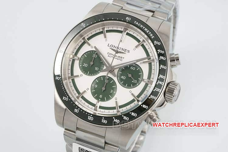 AFLongines Concas 1:1super silver dialsteel bracelet model L3.835.4.02.6front live photo