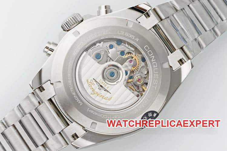 AFLongines Concas 1:1super silver dialsteel bracelet model L3.835.4.02.6caseback live photo