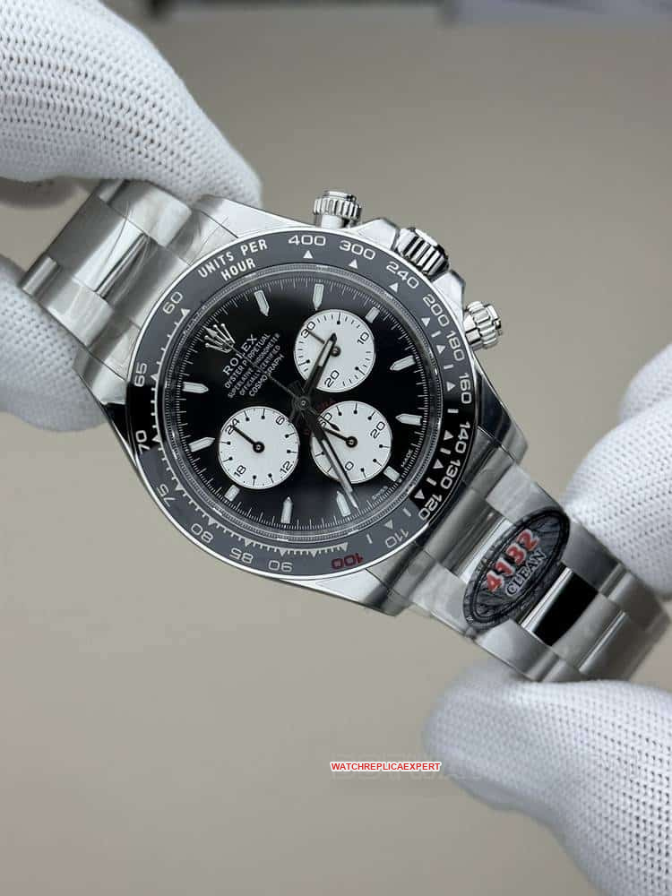 CleanRolexDaytonasuper cloneblack dialsteel bracelet model 126529front live photo
