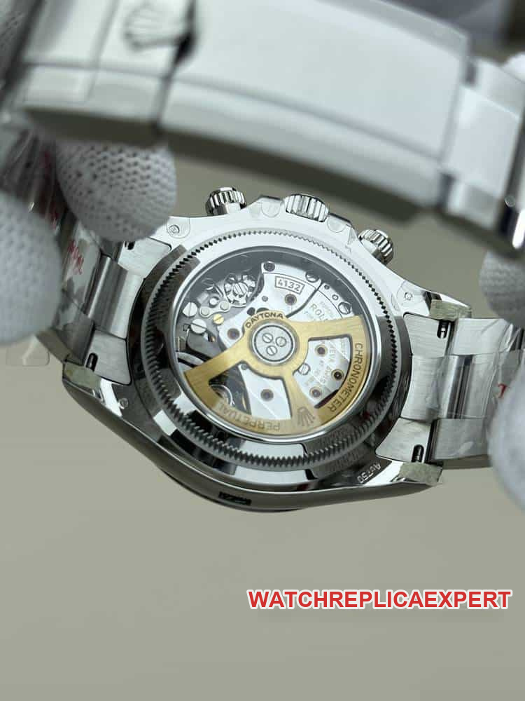 CleanRolexDaytonasuper cloneblack dialsteel bracelet model 126529caseback live photo