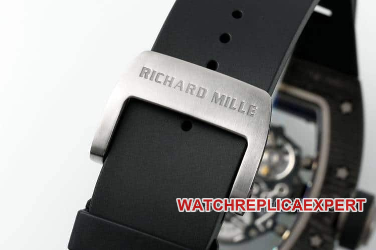 APSRichard Mille1:1top-tier carbon fiber case black rubber model RM055clasplive photos