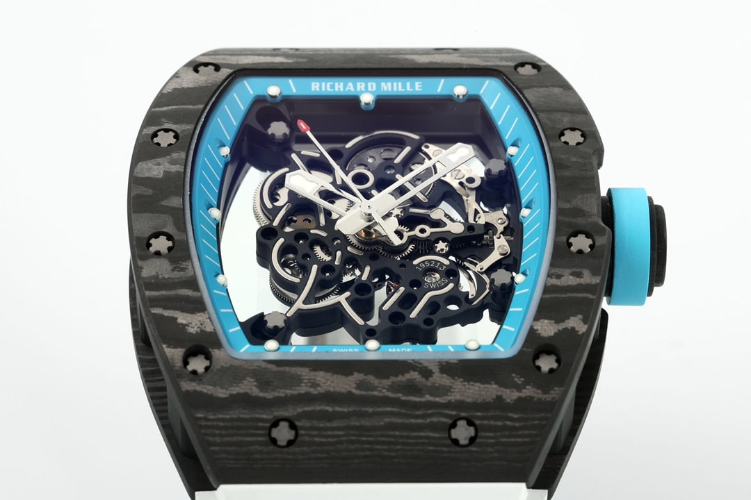APSRichard Milletop-tier 1:1high-quality carbon fiber case white rubber model RM055front live photo