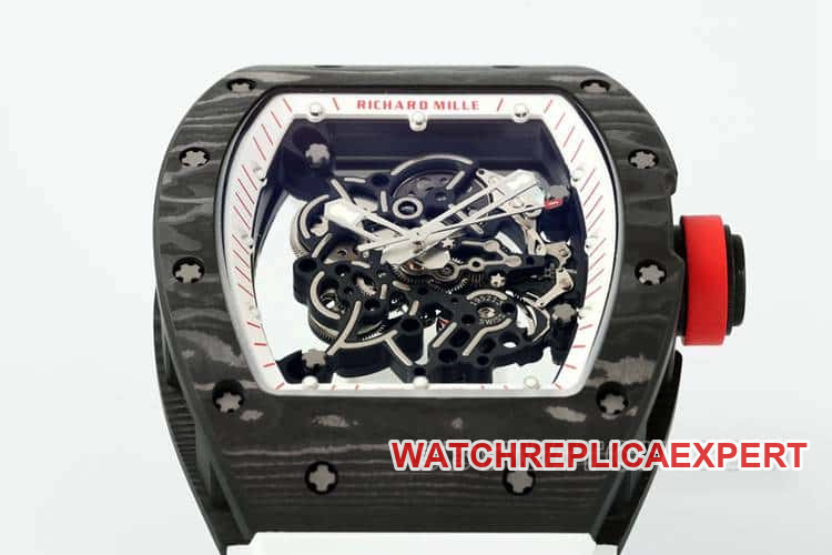 APSRichard Milletop-tier 1:1super carbon fiber case white rubber model RM055front live photo