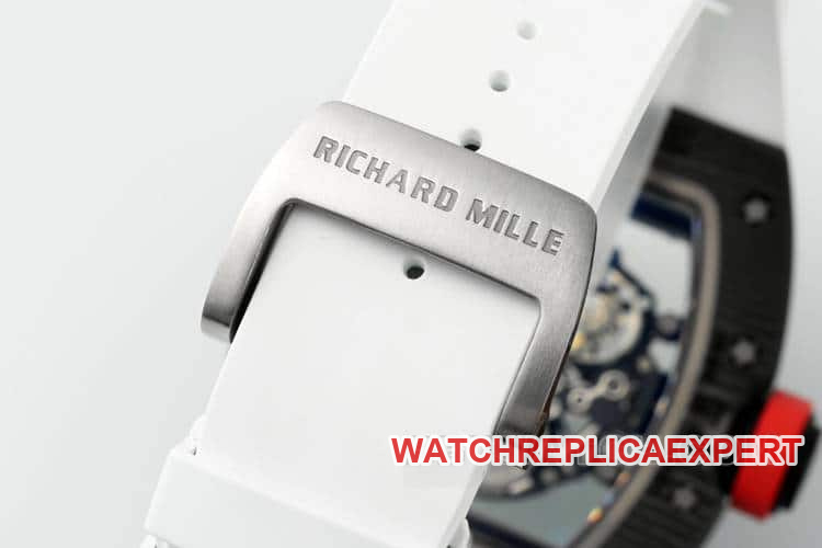 APSRichard Milletop-tier 1:1super carbon fiber case white rubber model RM055clasplive photos