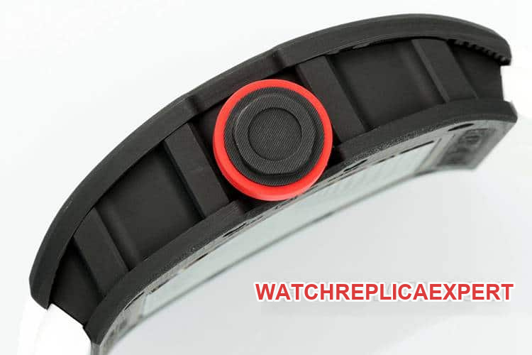 APSRichard Milletop-tier 1:1super carbon fiber case white rubber model RM055side live photo