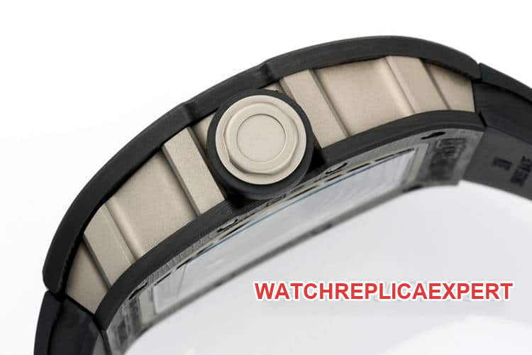 APSRichard Mille1:1super carbon fiber case black rubber model RM055side live photo